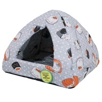 Лежанка Домик Вигвам поролоновая хлопок  МИКС 42*34*18см/DONBARON