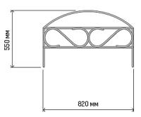 Забор металический "Узкий" плюс 4,1м комп-т (5секций*55*82см)