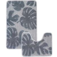 Комплект ковриков д/ванной и WC Монстера 50*80/40*50см серый МС2-019 /25шт/ My Crystal