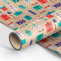 Упаковочная бумага 70*100см "Favorite gifts" 70г/м2 крафт MESHU /Рельеф