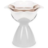 Набор воронок Цветы (3шт) на подставке бело-серый М8713