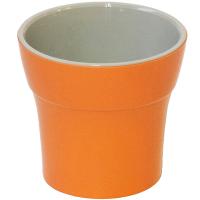 Кашпо Дали 1,2л персиковый с серой вставкой /36шт/ЭД Кашпо Дали 1,2л персиковый с серой вставкой /36шт/ЭД