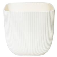 Кашпо Агава 0,67л квадратное слоновая кость с прик.под. А262