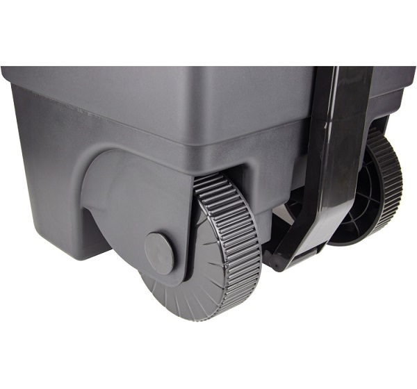 Бак д/мусора 85л синий с педалью на колесах М2399 