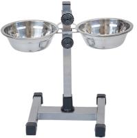 Миска метал на регулируемой подставке ЭКО нержавеющая стальная 30см 2*0,35л/1280/Дарэлл Миска метал на регулируемой подставке ЭКО нержавеющая стальная 30см 2*0,35л/1280/Дарэлл