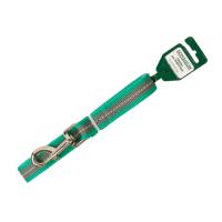 Поводок капрон 25мм*2м зеленый с серой полосой DONBARON