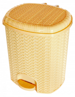 Ведро 11л для мусора Вязание педальное слоновая кость Ведро 11л для мусора Вязание педальное слоновая кость