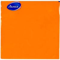 Салфетки бумажные 2 слоя Лилия 33*33см оранжевый 20л