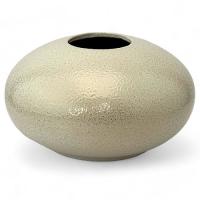 Ваза Эллипс глянец бел/зол d18h10см  V52/728329