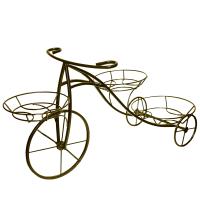 Подставка садовый декор ВЕЛОСИПЕД 3 горшка антик бронза РЗДИ/1шт