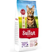 Кошки Султан Премиум для котят всех пород индейка с черникой 10кг/6339