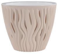 Кашпо Вдохновение 5,7л пудровый/белый КШ-8655  Кашпо Вдохновение 5,7л пудровый/белый КШ-8655