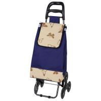 Сумка-тележка Бабочки 30кг 37*28*96см 3-х колесная пластик 093551