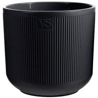 Кашпо Росси VipSet 3,1л черный с вставкой /8шт/ЭД