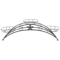 Подставка РЗДИ Дуга цветок 3 горшка серебро