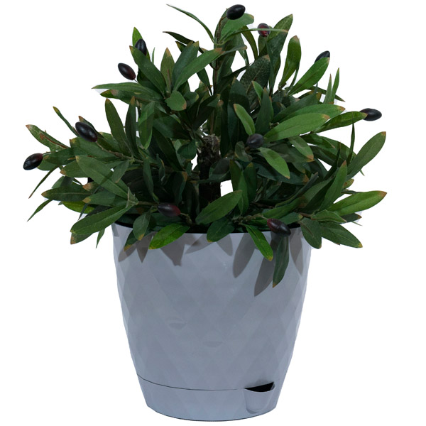 Кашпо Румба 1,5л серый шелк с прик. под. /32шт/ДТ