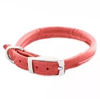 Ошейник Zoo-M Cord кожа круглый красный D5мм пряжка 10мм обхват 18-22см/410210/Дарэлл