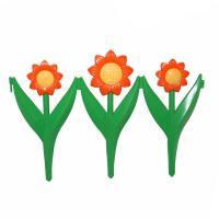 Забор Ромашка желто-оранжевый (0,3*2,25м, 5 секций) 