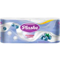 Туалетная бумага 3 слоя "Plushe Premium Aroma Frosted Blueberry" 8рулонов белый арома /шт/73149