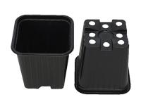 Горшок для рассады 0,28л черный квадратный 8*8*7см