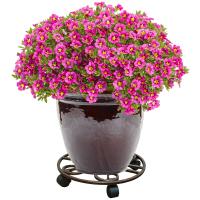 Подставка РЗДИ Напол на колесах один горшок антик бронз 