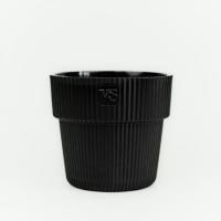 Кашпо Алемар VipSet 2,4л черный с дренаж вставкой /17шт/ЭД