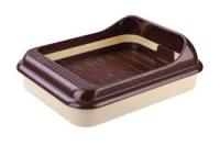 Туалет для животных Верный друг с решеткой слоновая кость