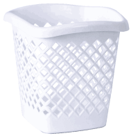 Корзина для мусора Офис квадратная белый 16022