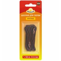 Шнурки д/обуви круглые 100*0,25мм Pregrada блистер коричневый GL-018 /50шт/ 