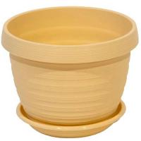 Цветочный горшок Толедо 3л кремовый с поддоном 5PL0431 Цветочный горшок Толедо 3л кремовый с поддоном 5PL0431