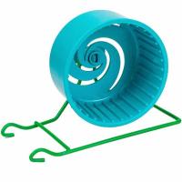 Игрушка д/грыз Колесо D90 Литое пластик на метал.подставке бирюзовое/3095/Дарэлл