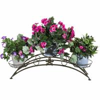 Подставка РЗДИ Дуга цветок 3 горшка бронза