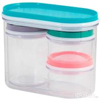 Универ набор банок для хранения SВ-1(330мл,230мл,2*50мл)пластик/003052 