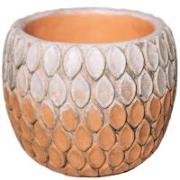 Кашпо Rustic d13;h12см бело/персиковый 074050
