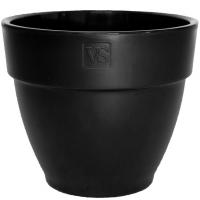Кашпо Лори 2,1л черный с дренаж вставкой /10шт/ЭД