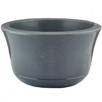 Кашпо Омега 2,4л серый муссон-антрацит с прозрачной вставкой 20*12см ОМ20-70 /16шт/ЛГ