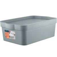 Ящик д/хранения 6л Keeplex Trendy с крышкой серый топаз KL3502 /10шт/ПР