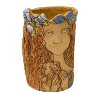 Ваза Девушка с тигрёнком  2,75л 118-151 Ваза Девушка с тигрёнком  2,75л 118-151