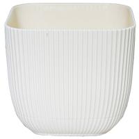 Кашпо Агава 0,27л квадратное слоновая кость с прик.под. А261