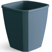 Кашпо Лаунж 2,4л квадрат чернильно-серое с вставкой С371ЧСЕР /12шт/Мартика