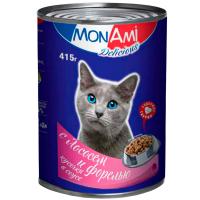 Кошки МонАми 415г лосось/форель соус ж/б 12шт/2201 ЧЗ Кошки МонАми 415г лосось/форель соус ж/б 12шт/2201 ЧЗ