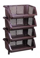 Этажерка д/хранения Универсал 4х секц. коричневый Этажерка д/хранения Универсал 4х секц. коричневый