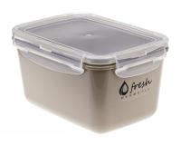 Емкость для продуктов 0,7л ФРЕШ капучино с зажимами  