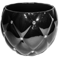 Кашпо Moon d16, h13см черный  074668
