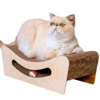 Когтеточка-лежанка  зверьё моё улыбка с игрушкой 49х21х16см/86207 Когтеточка-лежанка  зверьё моё улыбка с игрушкой 49х21х16см/86207