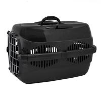 Переноска Спутник №1 ZooM с металлической  дверцей +наплечный ремень до 9кг 29*43*27,5см черный/3993/Дарэлл