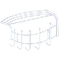 Вешалка настенная с полкой матовый белый ВНП4/МБ/ 5шт Вешалка настенная с полкой матовый белый ВНП4/МБ/ 5шт