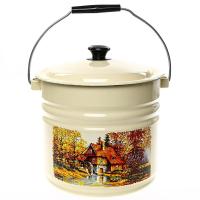 Ведро 10л эмаль с/к ц/слоновая Старая мельница 41204-222/6-У2