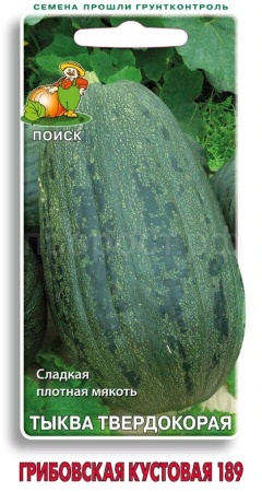 Тыква твердокорая Грибовская кустовая 189 10шт 