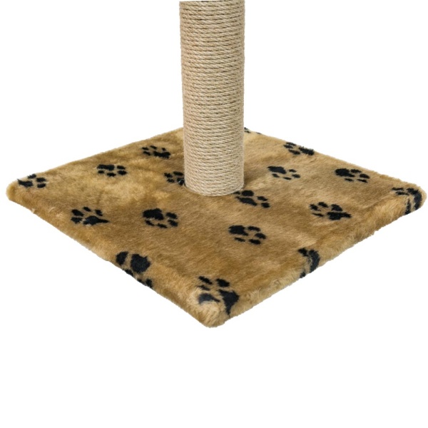 Когтеточка столбик мех, джут коричневый 47*47*80см/DONBARON